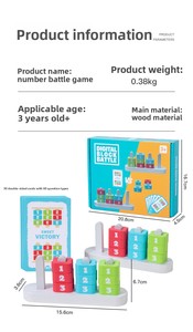 Juegos <span class=keywords><strong>de</strong></span> <span class=keywords><strong>Mesa</strong></span> <span class=keywords><strong>de</strong></span> Madera Montessori para Preescolar, Bloques <span class=keywords><strong>de</strong></span> Apilamiento, Lógica, Conteo, Juguetes Educativos <span class=keywords><strong>de</strong></span> Matemáticas para Niños - Product Image 5