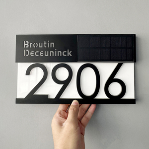 Plaque de numéro de maison extérieure personnalisée en acrylique 3D découpé – Plaque de numéro de rue résidentielle extérieure sur mesure - Product Image 3