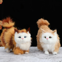 W-6656 personnalisé en peluche Mini Animal chat fourrure pour la maison personnalisé Saint Valentin cadeau