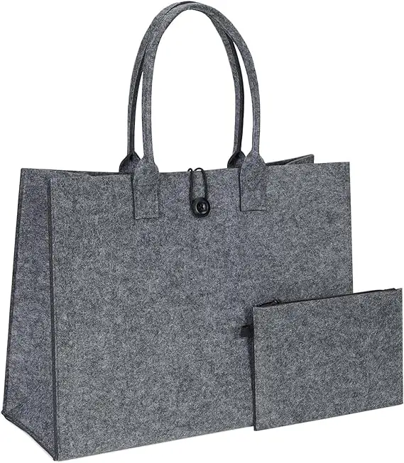 Échantillons gratuits Grand sac d'épicerie vierge écologique promotionnel durable avec logo personnalisé Sac fourre-tout en feutre pour les achats des femmes