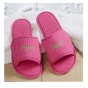 Commercio all'ingrosso di rosa spa pantofole per bambini pantofole spa privata lavbel spa pantofole per i bambini