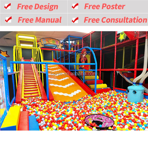 Equipo de Juegos Interior para Niños, Set de Juegos Suaves con Toboganes y Piscinas de Pelotas para Centros Comerciales con Función de Escalada - Product Image 2