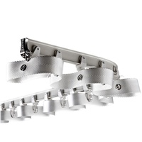 Rail de rideau ondulé en métal Junpai S-Fold, longueur personnalisable, pour salon, hôtel, bureau, montage au plafond/mur, modèle OEM 6039