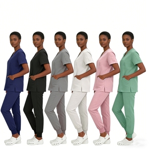 Bata quirúrgica de manga corta para enfermeras, personal médico, salones de belleza, dentistas y personal de trabajo. - Product Image 4