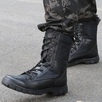 Bottes d'entraînement de sécurité pour hommes, tige robuste, semelle extérieure en caoutchouc résistante à l'usure, maille respirante pour le travail sur le terrain