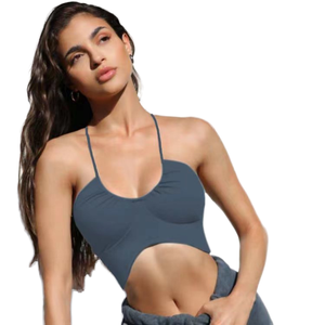 Soutien-gorge de sport respirant extensible dans quatre directions pour femme grande taille, coupe en U, idéal pour la gym, le fitness et le yoga - Product Image 1