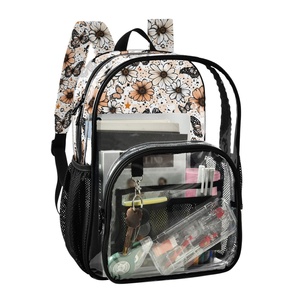 Factory Price Waterproof <b>Large</b> Capacity Heavy Duty Transparent Pvc Plastic clear <b>Backpack</b> Student <b>School</b> Bag for Kids Adult - Product Image 2