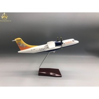 Modelo de Avión de Pasajeros ATR/42-600DrukAir Bhutan Airlines, 32 cm, Realista, de Resina, con Luces, Ruedas Simuladas, Caja de Color Estático