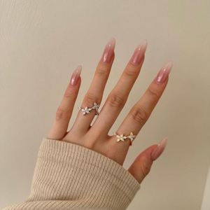 Dylam Jewelry Factory New Arrival Open <b>Adjustable</b> <b>Ring</b> S925 <b>Silver</b> Butterfly Flower Shape 5A Zirconia Women Bridal Stylish <b>Rings</b> - Product Image 3