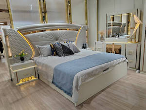 Sang trọng Hoàng Gia Vua Kích thước tủ quần áo phòng ngủ bộ chất lượng tốt đồ nội thất phòng ngủ Bộ Hoàng Gia đồ nội thất phòng ngủ Bộ - Product Image 2