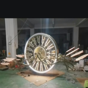 Modulo Lampada LED con Riflettore, Ali Multicolore Regolabili, Luci Decorative a Tema Orologio Meccanico Rotante per Gallerie e Sale - Product Image 3