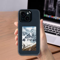 Écran E Ink 3,7 pouces, étui de téléphone intelligent NFC, Zhsunyco, coque PC DIY compatible avec les modèles iPhone 15, 14, 13, 12 Pro