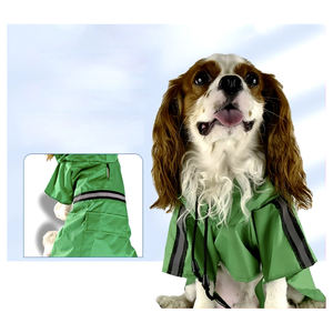 Imperméable pour animaux de compagnie avec bandes réfléchissantes en <span class=keywords><strong>taffetas</strong></span> enduit de PU pour la sécurité des chiens et des chats Visibilité pendant les jours de pluie - Product Image 3