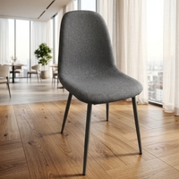 Chaise de salle à manger en tissu minimaliste, ergonomique, à dossier haut, pour appartement, café, hôtel – Vente en gros – Offre spéciale pour le marché européen