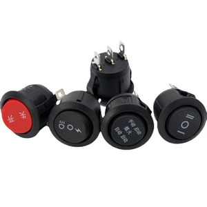 KCD1 소형 보트형 로커 스위치 20MM 원형 버튼 10A 250V 4핀 3핀 2핀 다중 기어 - Product Image 5