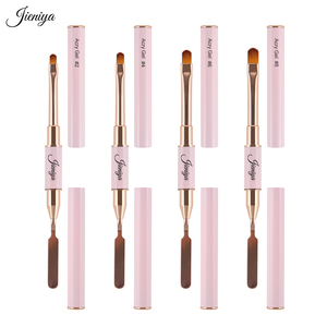 Nail Art Acrílico UV Poly GEL Extension Builder Brush Nail Gel Recubrimiento Eliminación Espátula Pen Stick Herramienta de manicura de doble extremo - Product Image 1