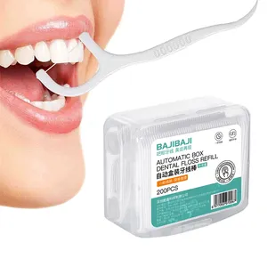 Süper temiz diş ipi kürdanlar pro-sağlık fabrika doğrudan 200 adet diş ipi çubukları