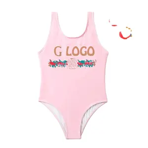 2024 Luxury Children Bathing Suit Designer Swimsuits Famous Brand Swimwear Kids One Piece Beachwear Toddler Girls Swimsuit