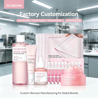 Kit de Soins Anti-âge au Collagène et Peptides PDRN Rose de Guangdong : Crème, Masque Facial, Masque Nettoyant Doux, Essence et Masque Yeux pour Adultes