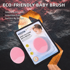 Brosse à cheveux pour nouveau-né 2025, brosse à shampooing pour bébé en silicone souple, masseur pour bébé, outil de soin du <span class=keywords><strong>cuir</strong></span> chevel pour le bain, essentiel - Product Image 2