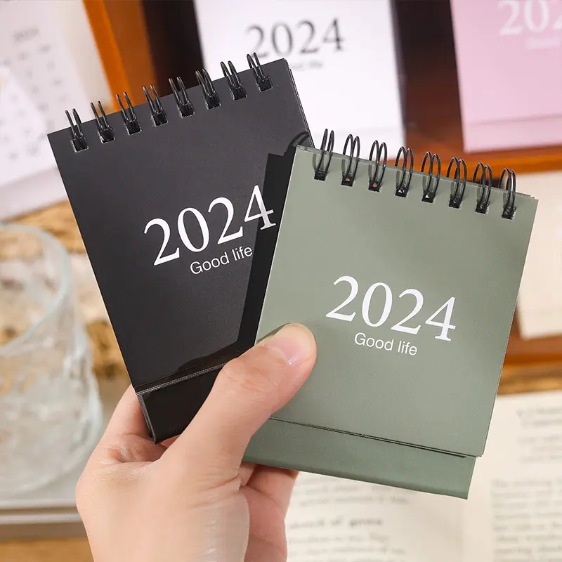 Mr. Paper 6 Design 1 Stks/set Mini Engelse Bureaukalender 2024 Jaar Ins Stijl Goede Life Series Decoratie Planner Kalender Voor P