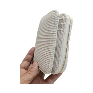 Boshiho New Style Two-tone Corduroy <b>Wallet</b> Handmade Corduroy Purse Two-tone Material <b>Wallet</b> Card <b>Holders</b> - Product Image 5