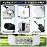 Humidificateur à ultrasons industriel à 6 têtes pour atelier de salle de plantes entrepôt agricole atomiseur à ultrasons brumisateur