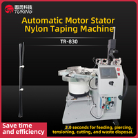 Machine semi-automatique TR-830 pour le cerclage, le ligaturage et la coupe de bobines de stator de moteur et de câbles en nylon