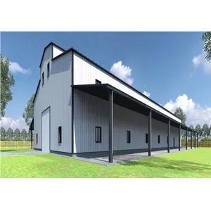 Pre made construction structural design steel frame build design shed garag metal for sale