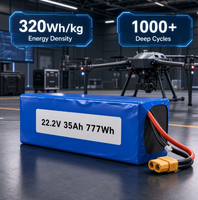 Baterai Drone 6S 22.2V 35Ah 320Wh/kg Baterai UAV Densitas Energi Tinggi Baterai Lithium UAV Industri Drone UAV Jarak Jauh
