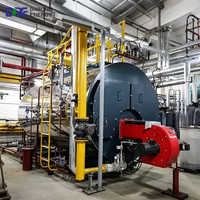 Caldera de Vapor de Doble Combustible (Gas y Petróleo) de 10-15 Ton/H, de Tubos de Humo, 3 Pasos, con PLC |   Procesamiento en Fábrica Textil de Industria Pesada
