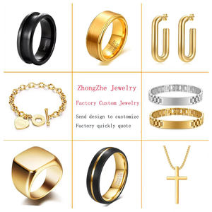 Bague de graduation universitaire personnalisée Zhongzhe 2026, étanche, tailles 7-15, en acier inoxydable anti-ternissement, cadeau pour hommes - Product Image 3