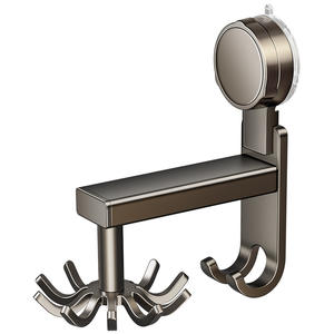 Support mural rotatif L teng à ventouse puissante pour cuisine, gris anthracite, sans perçage, pour casseroles, poêles et ustensiles - Product Image 5