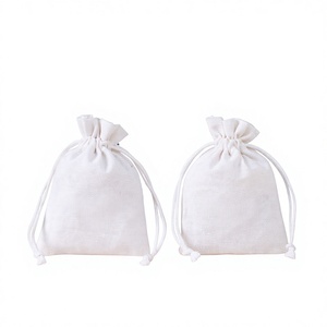 Sacs à cordon en coton personnalisés pour bijoux, mini-sacs d'emballage de produits, accessoires de marquage, événements marketing, Potli - Product Image 2