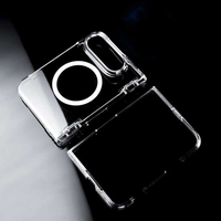 Étui de téléphone pliable magnétique transparent en PC à couverture intégrale 360° pour iPhone Duo Fold