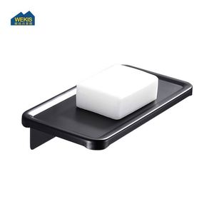 Porte-rouleau de papier toilette mural en aluminium noir pour cuisine et salle de sport, support de serviettes, porte-papier toilette de salle de bain, écologique, double barre - Product Image 4