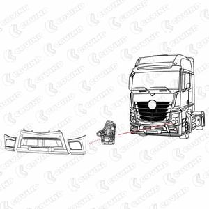 Carcasa de Faro Izquierda E-LINE, Apta para Mercedes ACTROS 4 GIGA SPACE, ACTROS 4 CLASSIC SPACE, ACTROS 4 STREAM SPACE, ACTROS 4 - Product Image 2