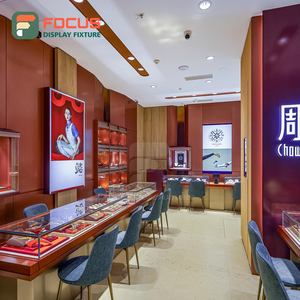 Minimalist Jewelry Display Cabinet Laminated Finish Commercial Store Display Cabinet - Product Image 2