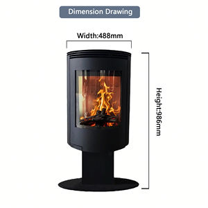 מודרני פנימי בוער עץ, תנור אש אמיתי אש פלדה חימום תנור חימום עבור אח אלגנטי - Product Image 4