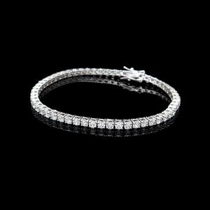 Pulsera de tenis de plata de ley 925 con circonitas cúbicas, clásica, de lujo, unisex, de alto brillo, hipoalergénica, duradera, MOQ bajo, premium - Product Image 3
