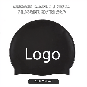 Bonnet de bain en silicone uni Mystyle unisexe, durable et personnalisable avec logo pour adultes - Product Image 2