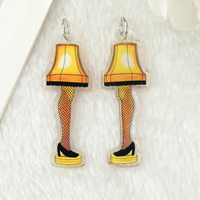 Breloques de noël acrylique fragile étrange lampe de bureau pendentif bijoux résultats pour collier porte-clés bricolage