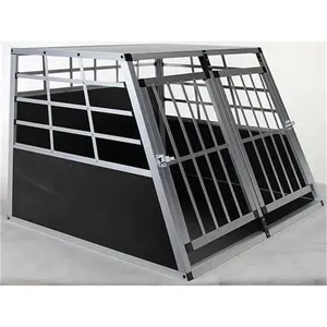 Cage robuste en aluminium pour animaux de compagnie avec portes doubles