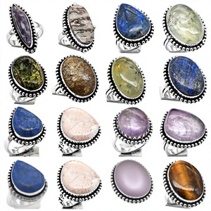 Natural Assorted Triplet <b>Opal</b> Mix Gemstone <b>Rings</b>, Sterling <b>Silver</b> Plated <b>Rings</b>, Handmade Jewellery <b>Ring</b>, bulk <b>rings</b> - Product Image 1