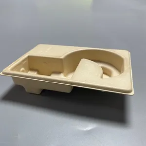 Grosir Ramah Lingkungan Pulp Kosmetik Biodegradable Molded Pulp Paper Tray