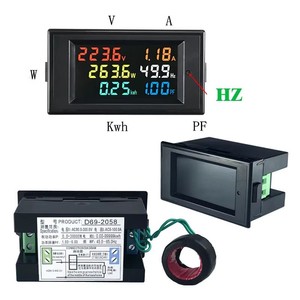 D69-2058 vôn kế hiện tại Ampe kế Hệ số công suất năng lượng điện tần số mét Bảng điều khiển kỹ thuật số wattmeter <span class=keywords><strong>Volt</strong></span> Amp - Product Image 6
