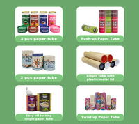 Tube d'expédition de Noël surprise en matériaux biodégradables, boîte cylindrique en papier personnalisée, boîte en carton pour les fêtes