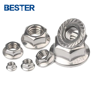 Stainless Steel 304 M6 M8 Round Full <strong>Thread</strong> Insert <strong>Self</strong> Locking Viper Hex Flange Head <strong>Nut</strong> with Washer - Product Image 1