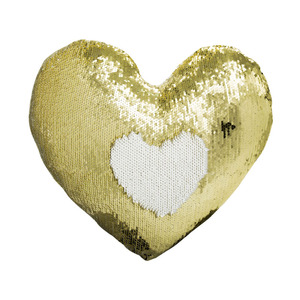Sublimation Printable Reversible Gold Magic Sequin Knitted Eco-Friendly 100% Polyester Waterproof Modern <strong>Square</strong> Heart <strong>Pillow</strong> - Product Image 6