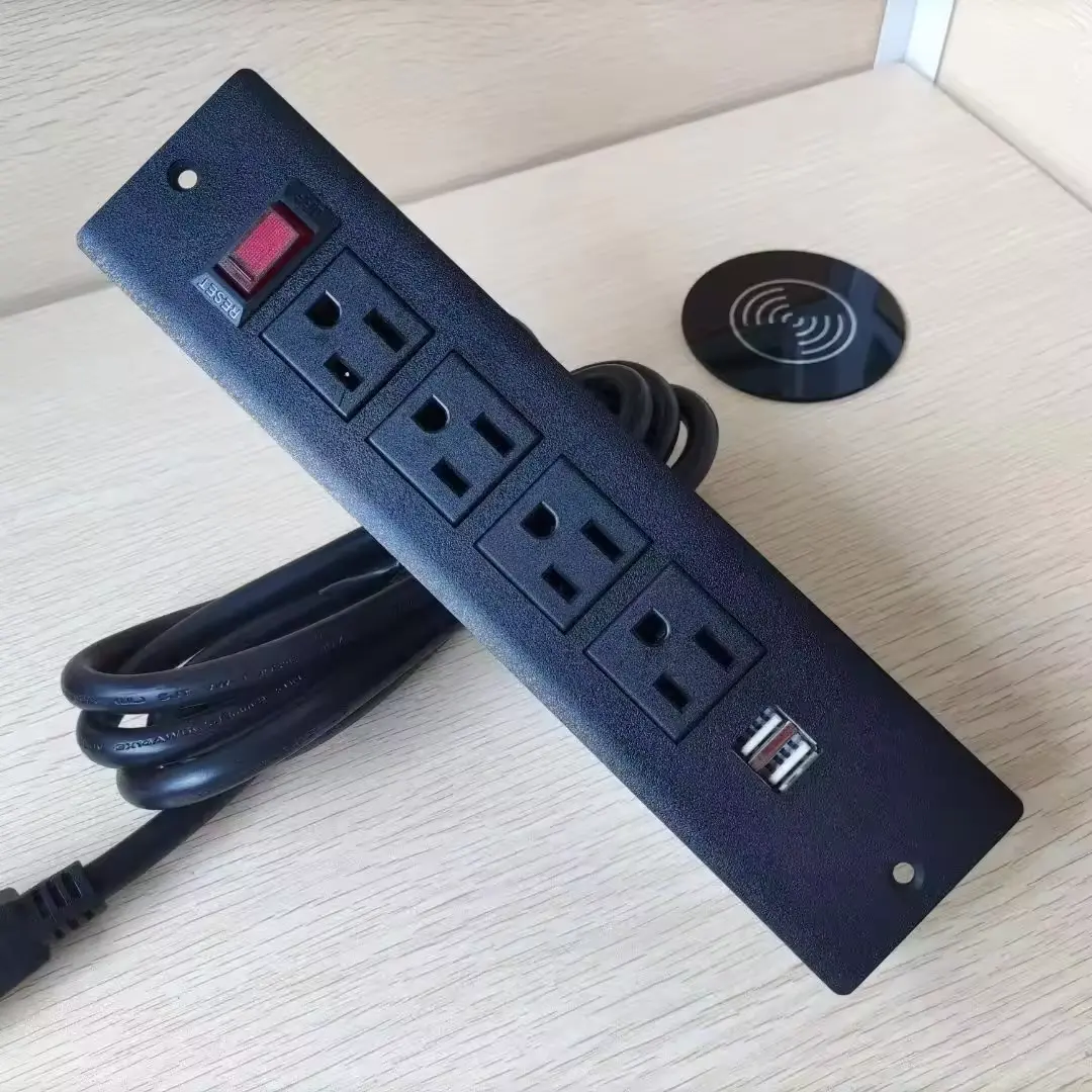 Kekaxi đồ nội thất phân phối điện cửa hàng với 2.1A USB Power Station On Off switch tuôn ra gắn kết